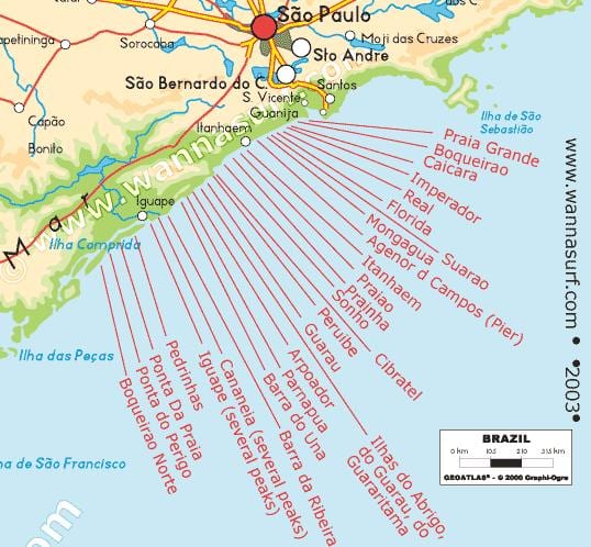 サンパウロビーチ地図