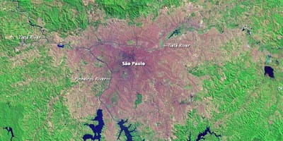 サンパウロの地形図