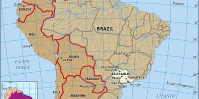 サンパウロの地理的地図