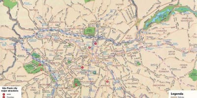 サンパウロの庭園の地図
