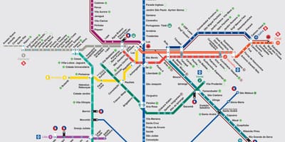 地下鉄サンパウロの地図