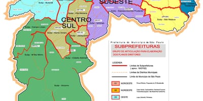 サンパウロブラジル地区の地図